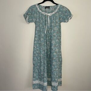 Blue Floral Kids Nightgown